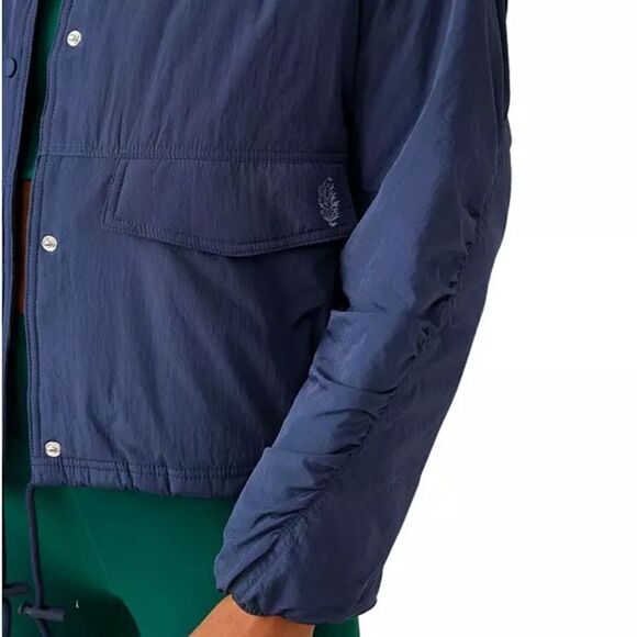 Free People Movement Off The Bleachers Coaches Jacket in Midnight Navy, XS $148 - Picture 9 of 10
